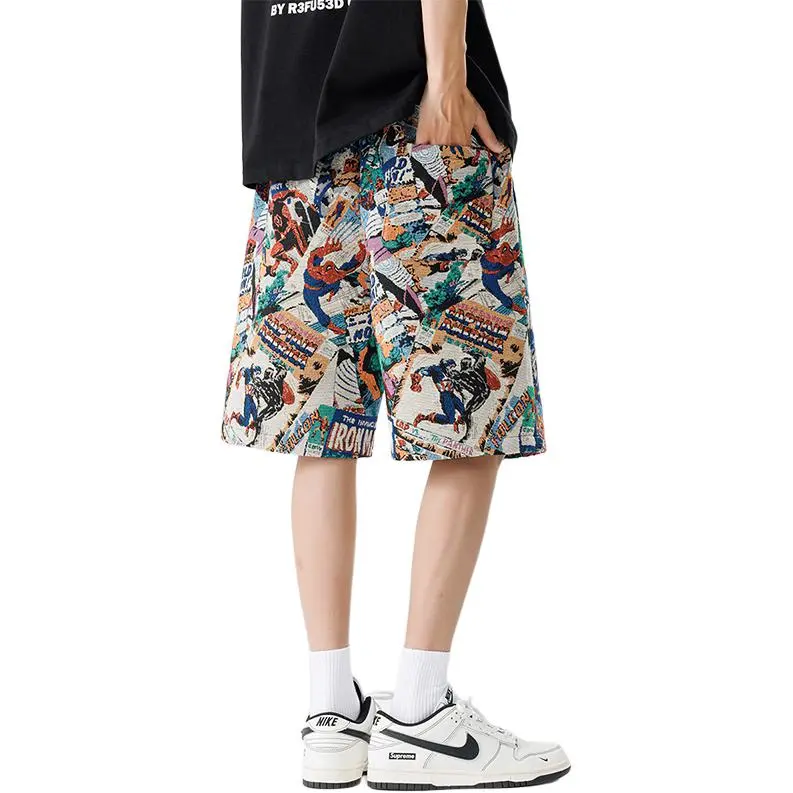 JIMI&JONS Casual Shorts Unisex Cartoon-2
