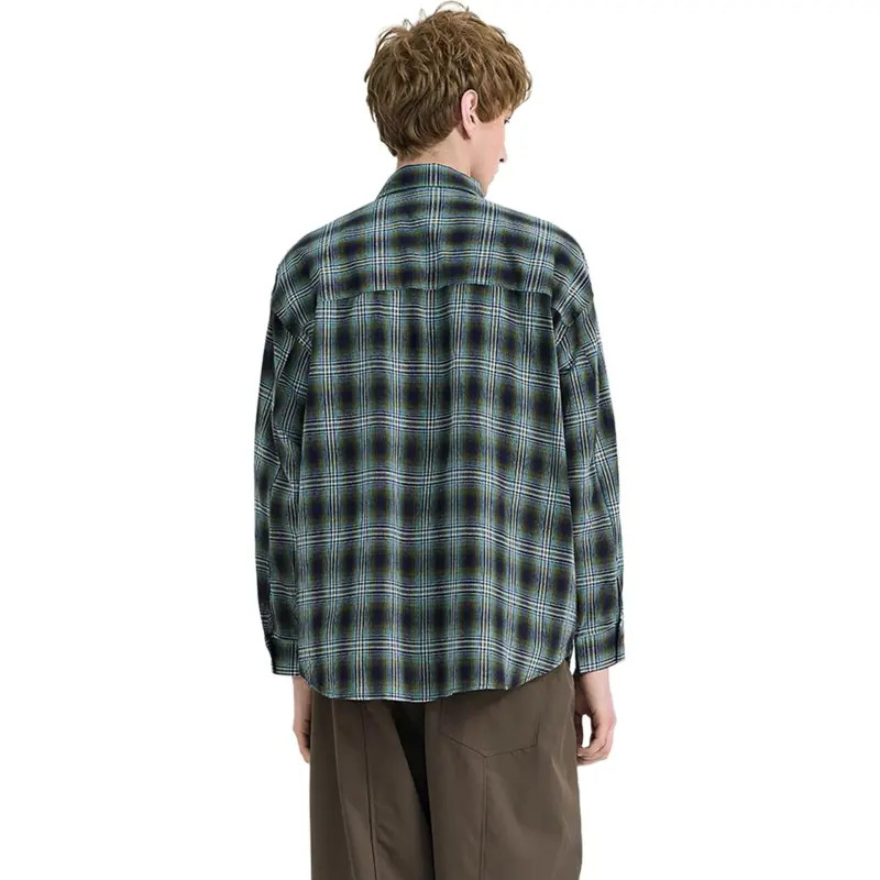 WILD LEADER Shirts Men Blue Plaid[CW5158596]-1