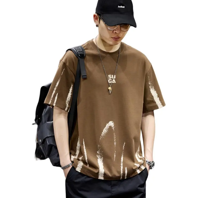 BUYDAUL T Shirts Men Coffee-2