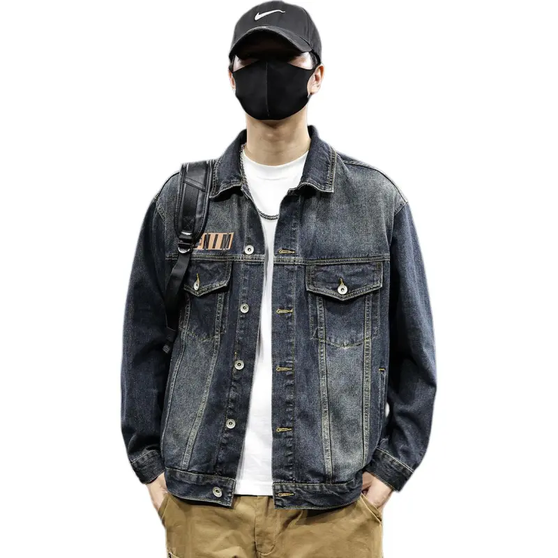 Tonlion Denim Jacket Unisex Blue Gray-1