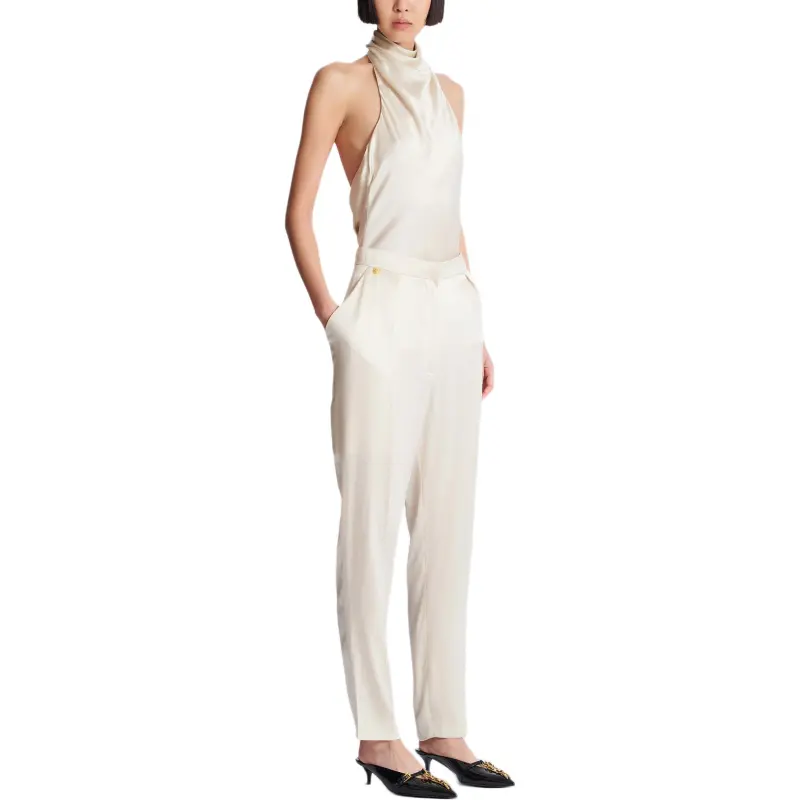 BALMAIN SS25 Suit Trouser Women's Beige-4