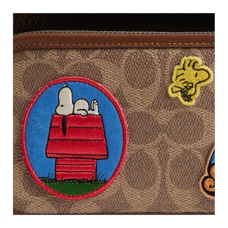 COACH PEANUTS Collaboration Sullivan Coated Canvas Crossbody Bag, Shoulder Bag Trumpets Men's Tan-3