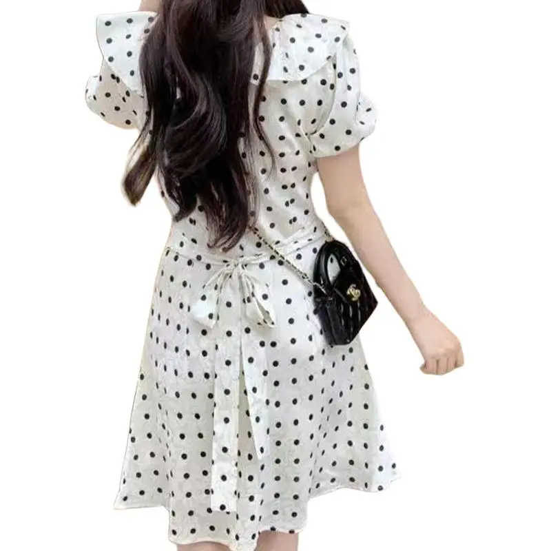 MOONCORE Short Sleeved Dress Women's White-0