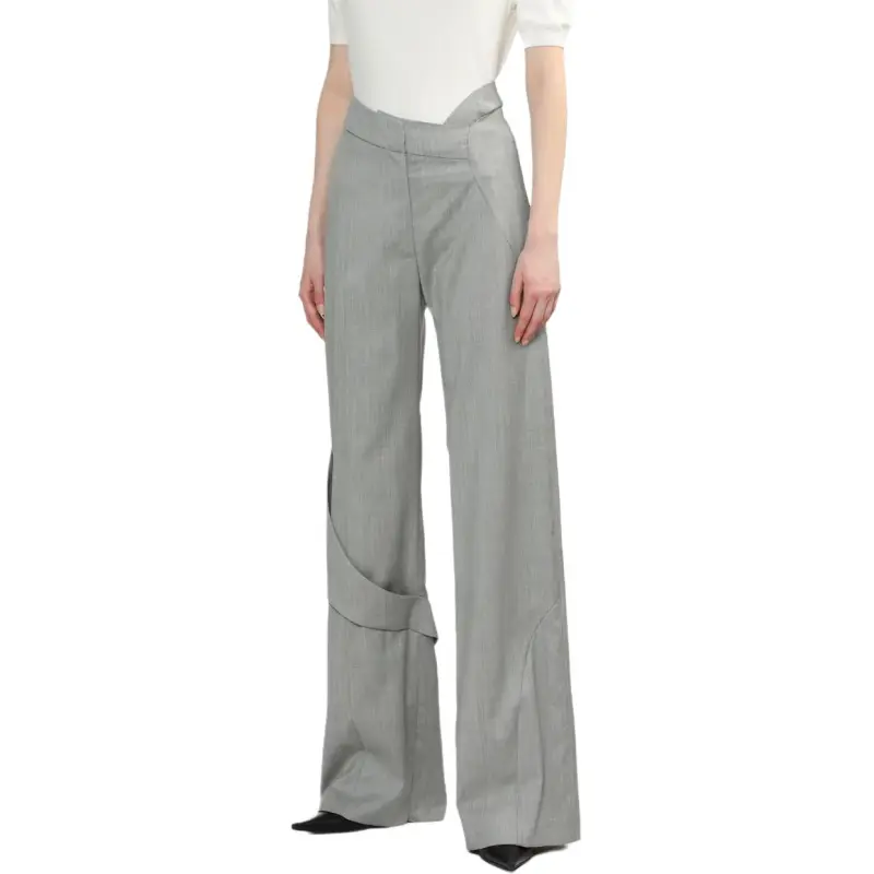 HELIOT EMIL Wool Asymmetric Trousers-2
