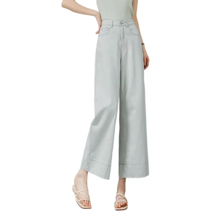 Weixi Jeans Women's Duck Cyan White-5