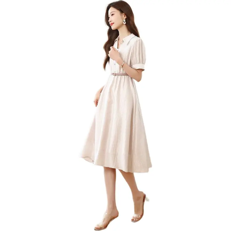 Mu Xiao Xin Short Sleeved Dress Women's-3