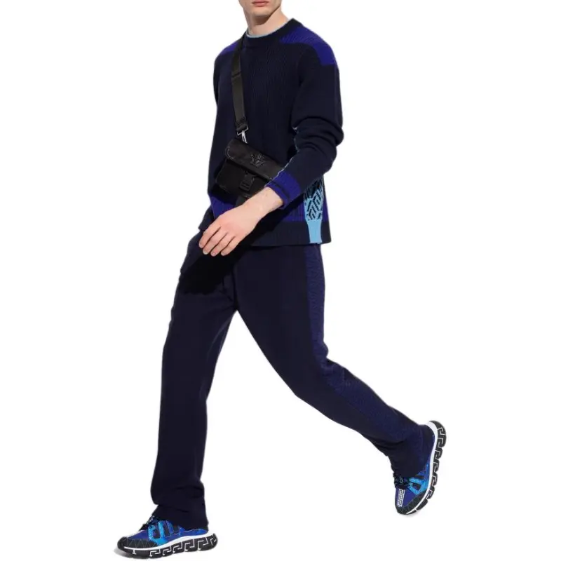 FANSIZHE Casual Pants Men's Ink Blue-1