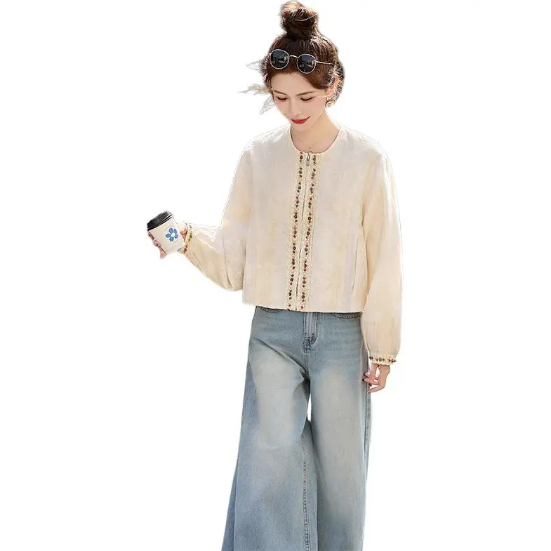 Yi Mengyuan Jacket Women's Beige-5