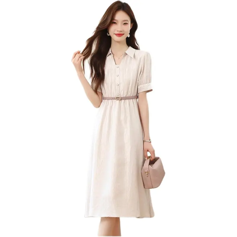 Mu Xiao Xin Short Sleeved Dress Women's-2