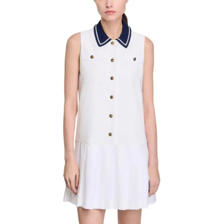 Sandro Pleated Mini Dress-1