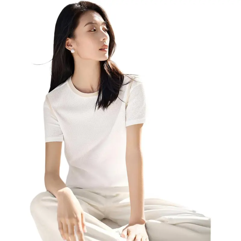 IHIMI T Shirt Women's Iridescent White-1