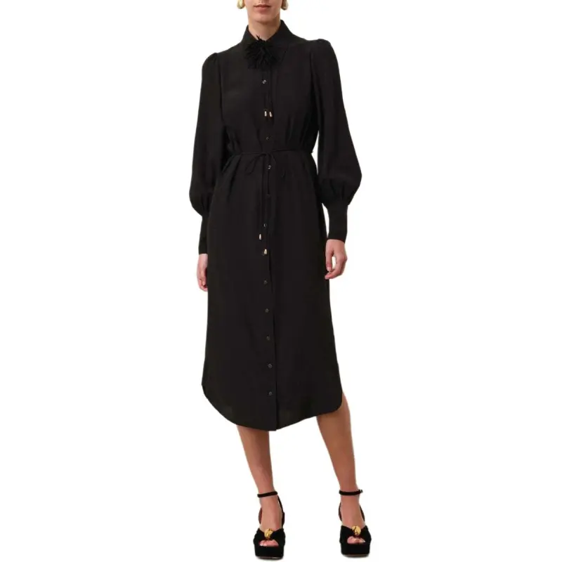 Zimmermann FW24 Long-Sleeved Dresses Women's Black-1