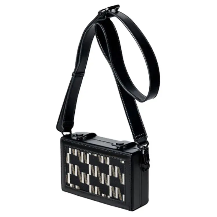 SEPTWOLVES Artificial Leather Shoulder Bag Women's Black-3
