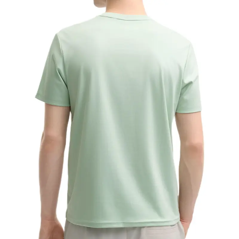 FILA Knitted Fabric Short Sleeved T Shirts Men's Pastoral Green-5