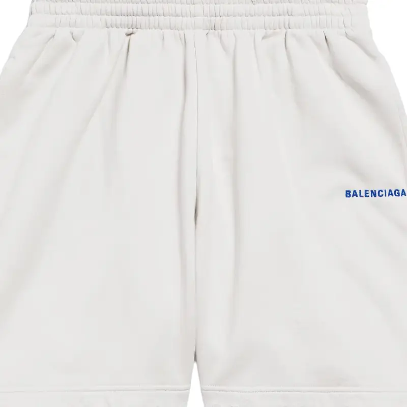 Balenciaga Casual Shorts Loose Fit Men's White Blue-5