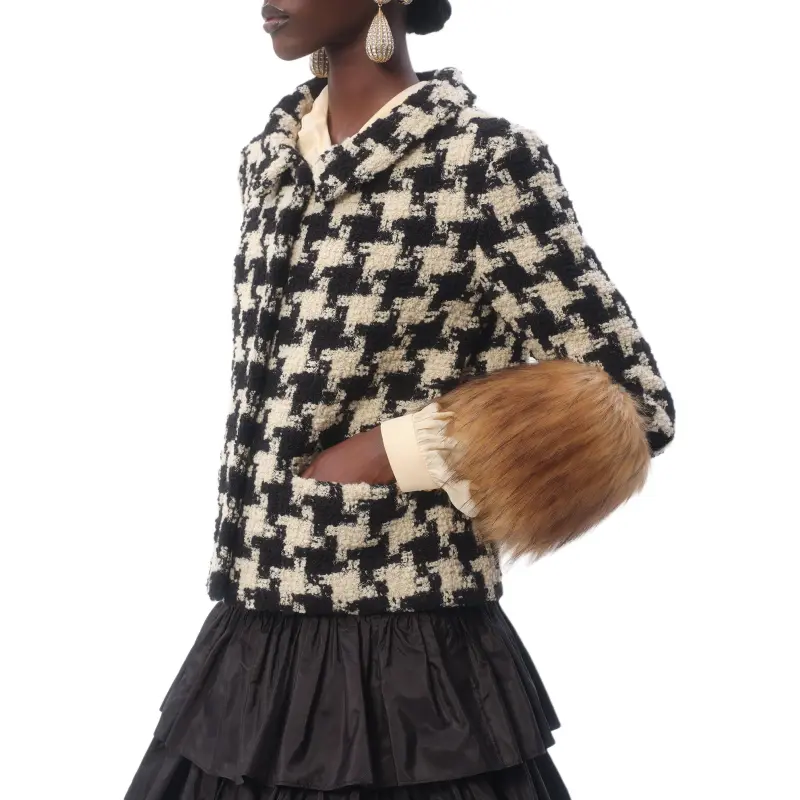 Valentino Straight Hem Tweed Jacket-6