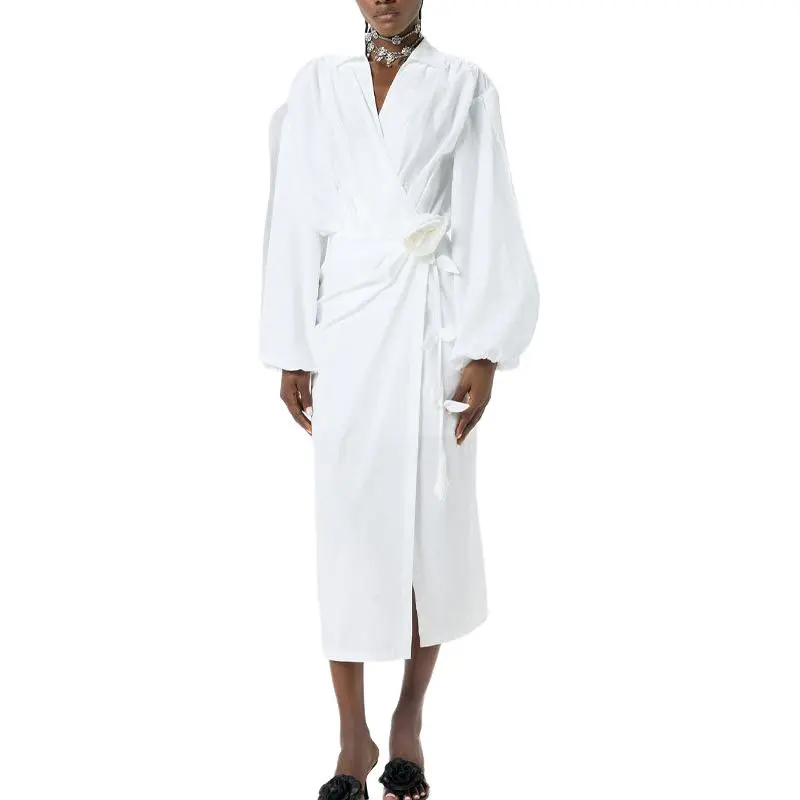 Blumarine Long Sleeved Dress Women's White-1
