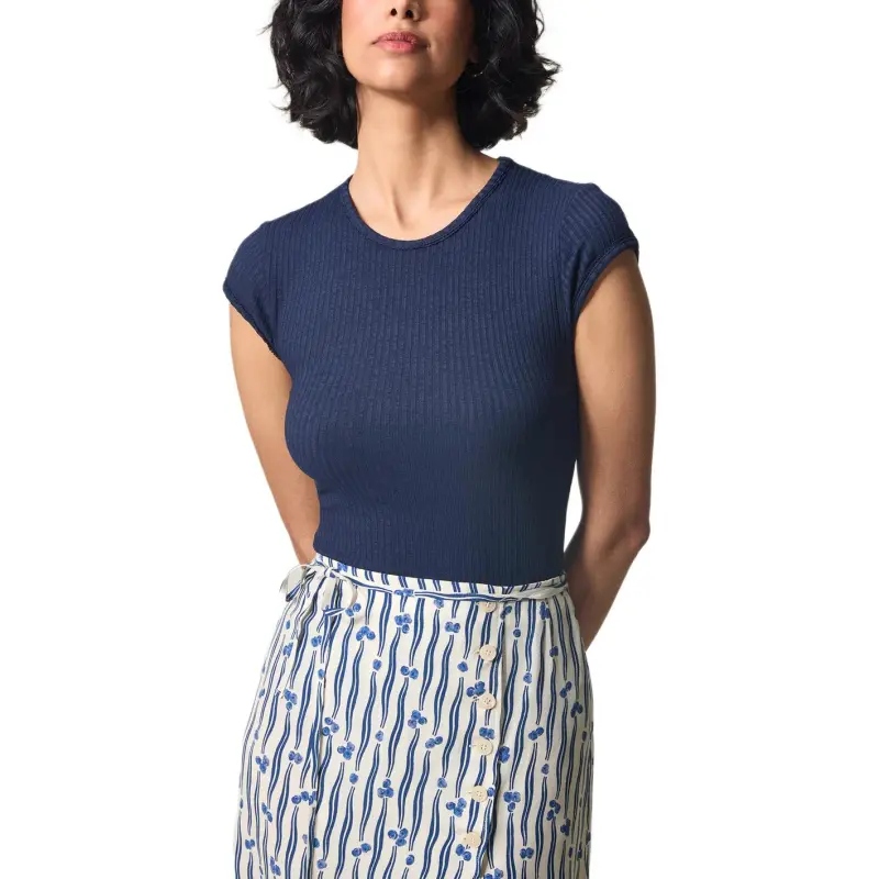 Rouje T Shirts Women's Marine Blue-1