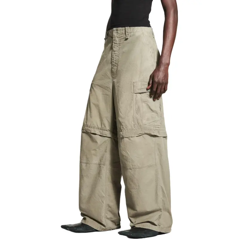 Balenciaga Cargo Pants Loose Fit Men's Dark Beige-5