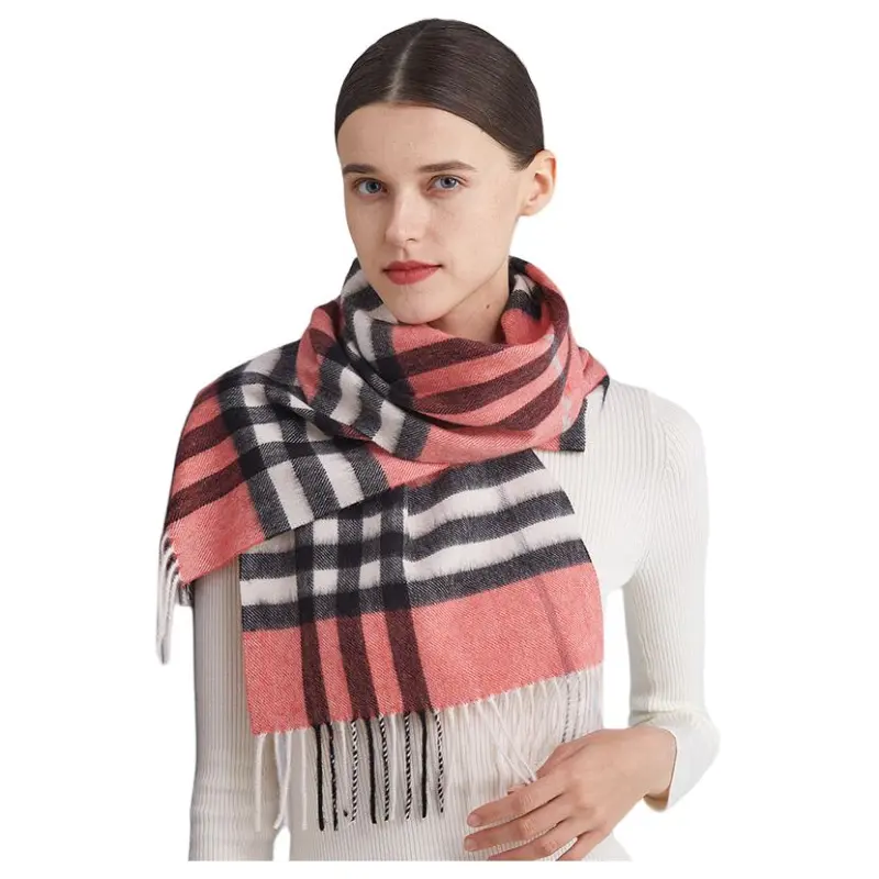 H YXIANG Cashmere Knit Scarves Women's-9