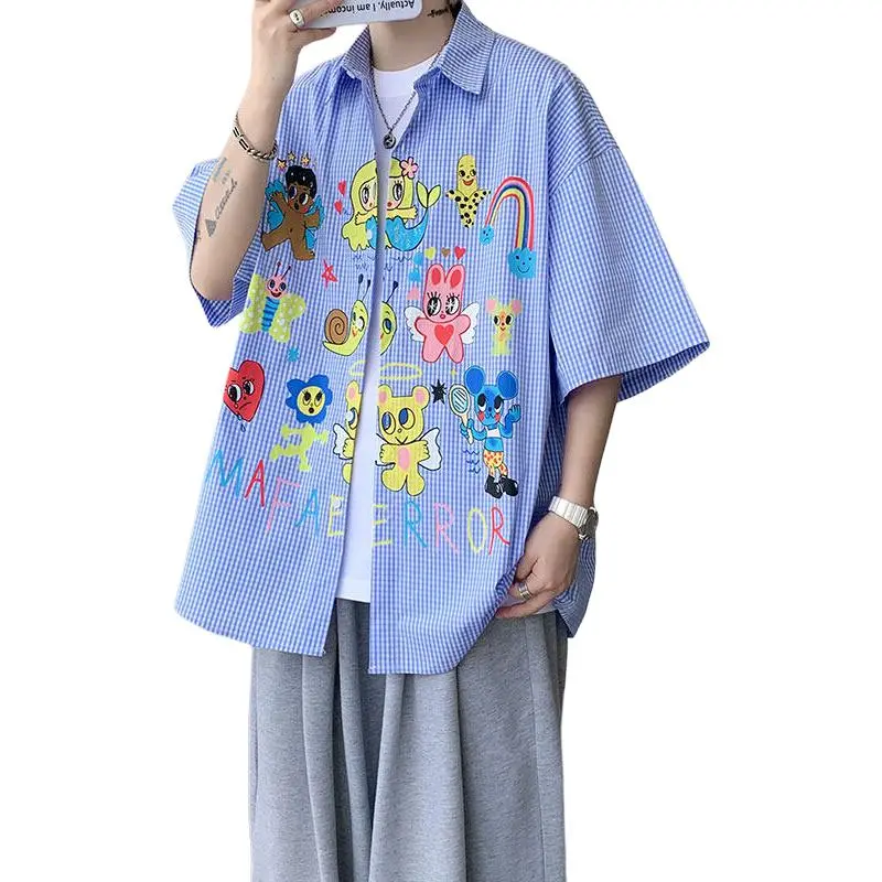 Ang2 Stu Shirts Unisex Light Blue Plaid-2
