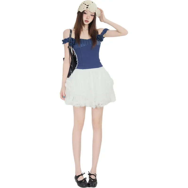Kazakhstan Casual Short Skirts Women's White-2