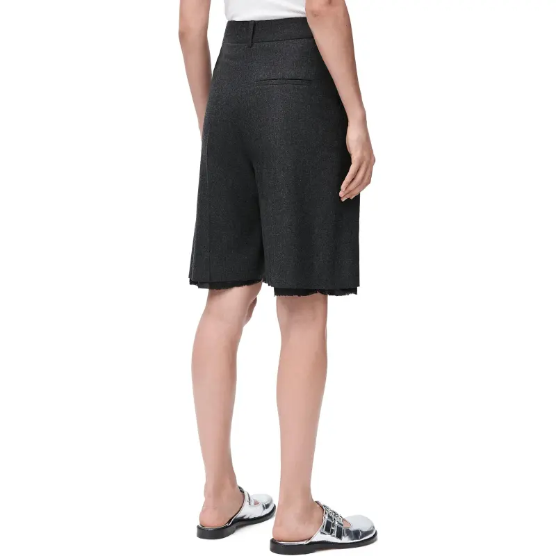 LOEWE Anagram Shorts 'Charcoal Melange'-3