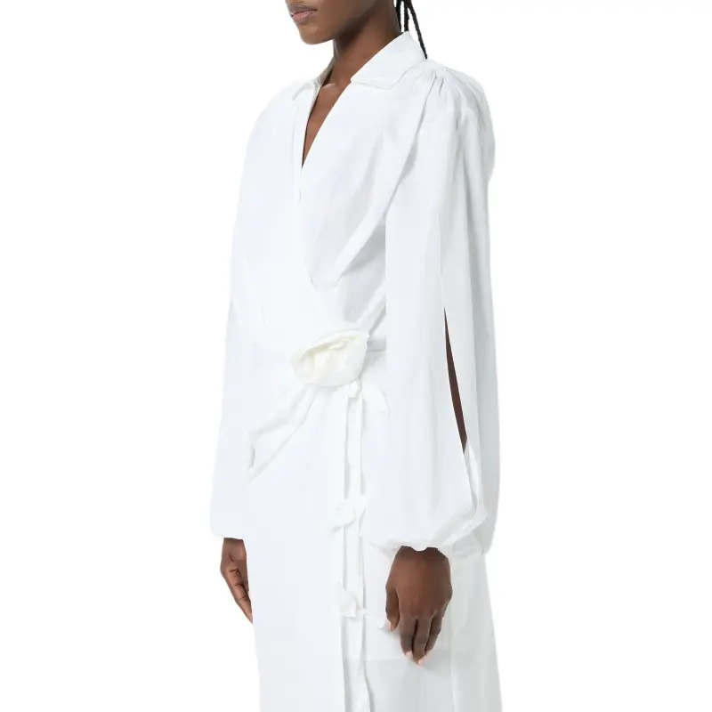 Blumarine Long Sleeved Dress Women's White-4