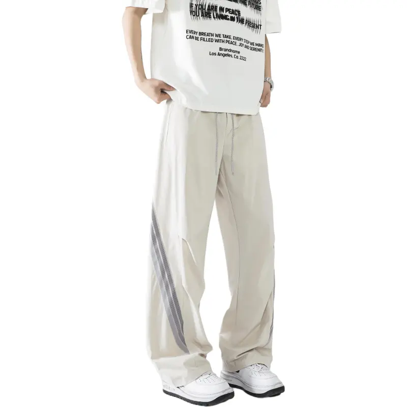 KAIPAINEN Casual Pants Unisex Beige Apricot-1