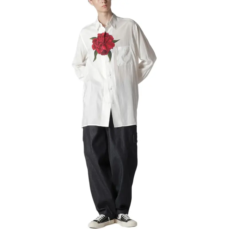 Yohji Yamamoto Rose print Shirt-2
