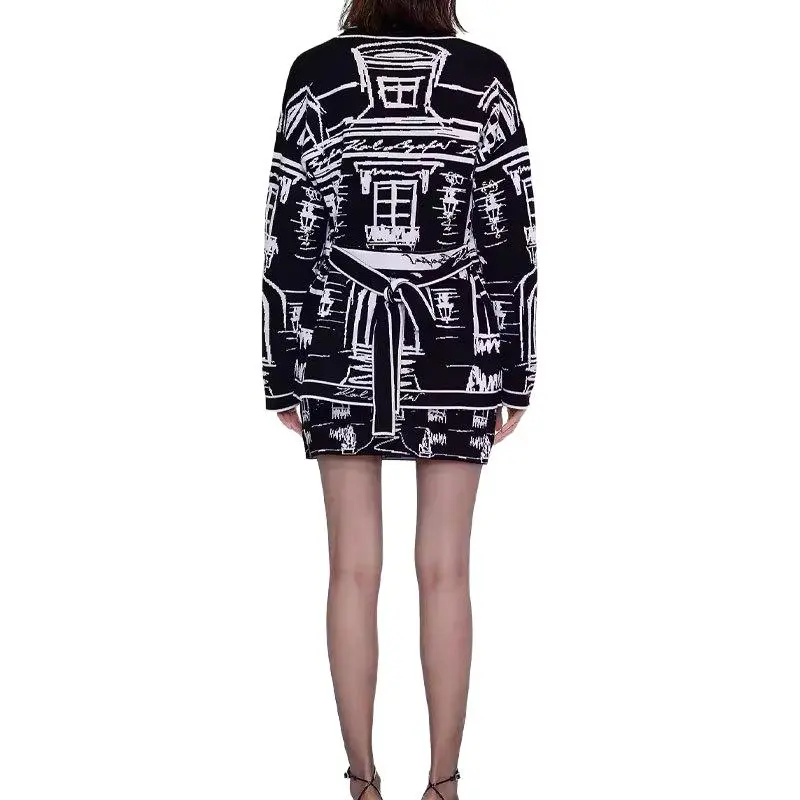 KARL LAGERFELD SS25 Sweater Women's Black White-3