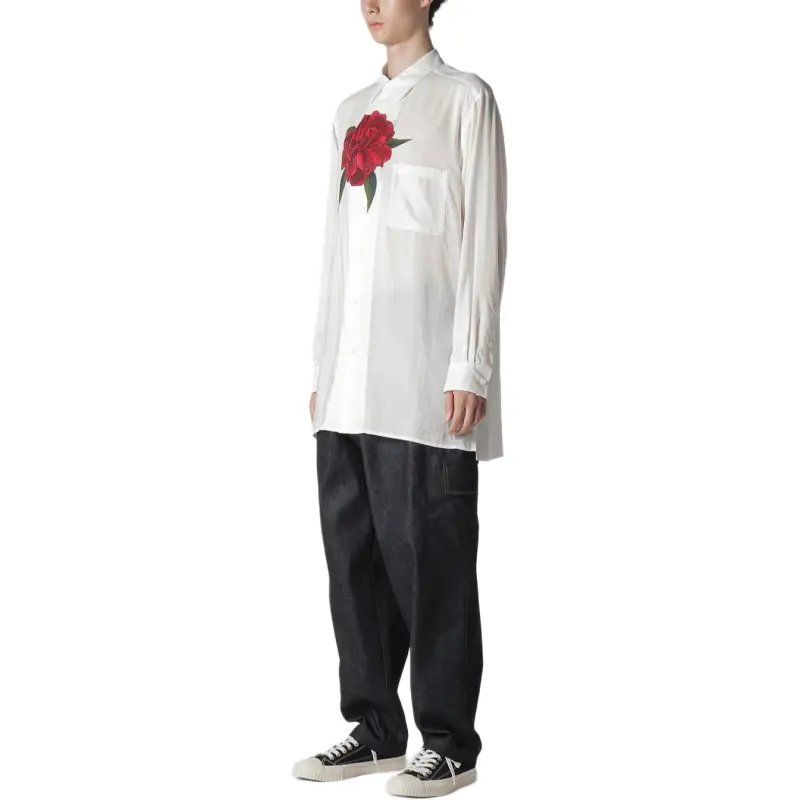 Yohji Yamamoto Rose print Shirt-4