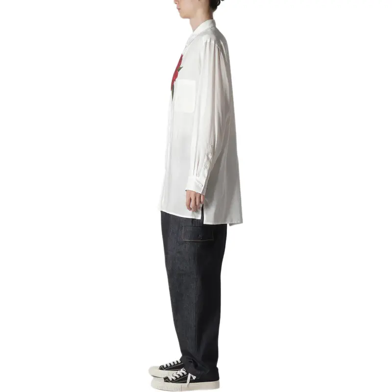 Yohji Yamamoto Rose print Shirt-5