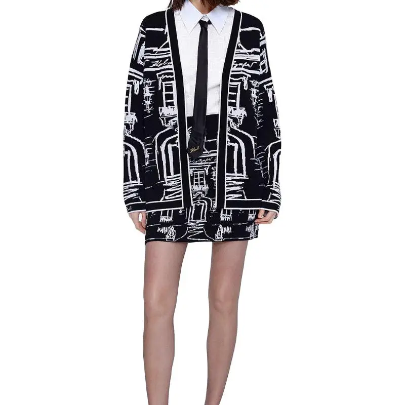 KARL LAGERFELD SS25 Sweater Women's Black White-6