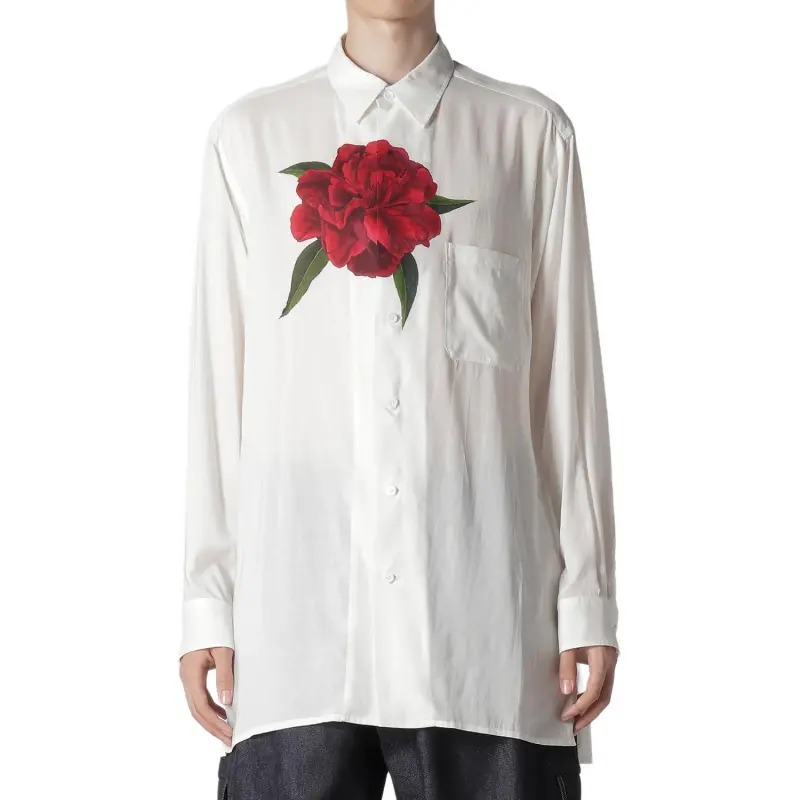 Yohji Yamamoto Rose print Shirt-6