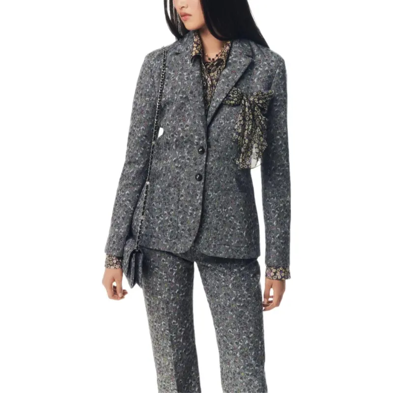 CHANEL 25P Suit Trouser Women's Gray-1