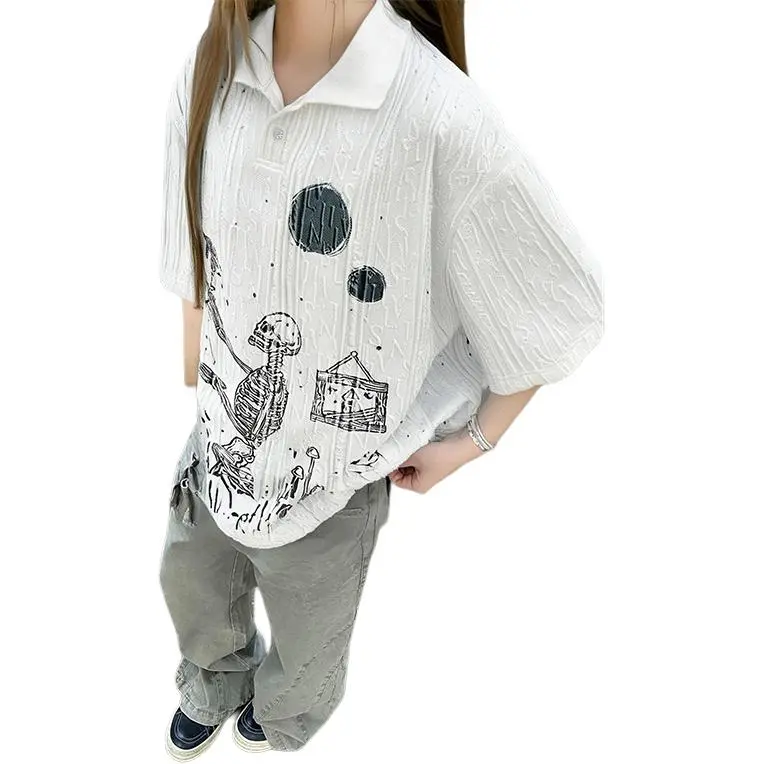 BEAR UNION Polo Shirt Unisex White-1