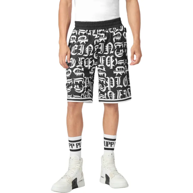 PHILIPP PLEIN Logo print Shorts-2