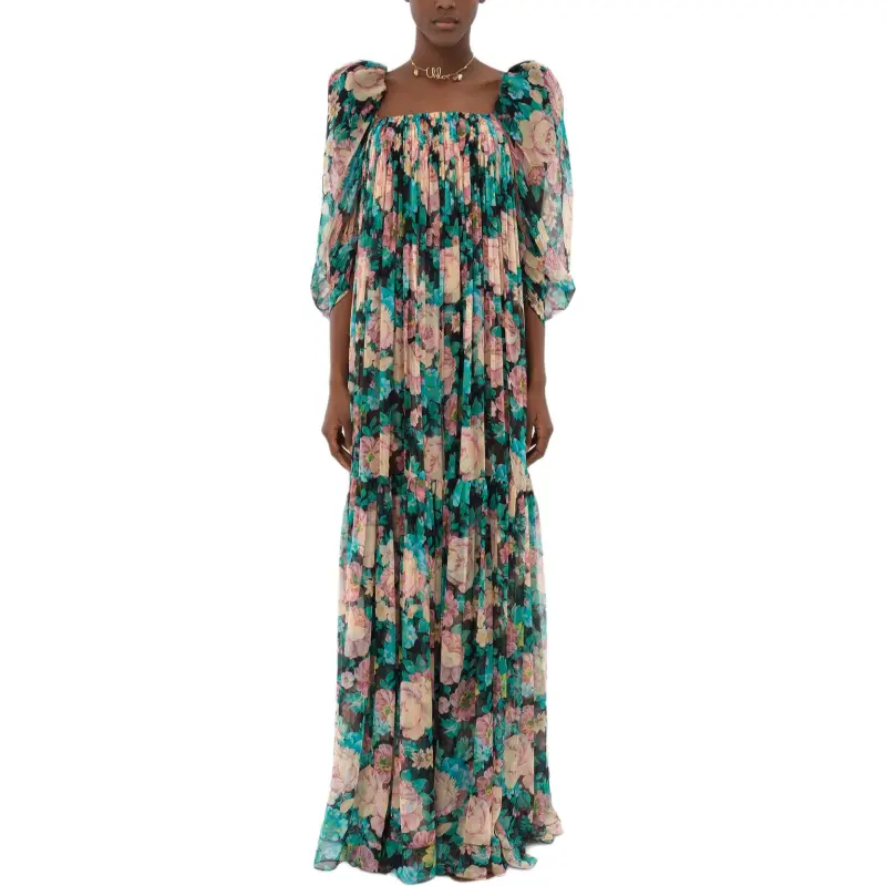 Chloe Long-Sleeved Dresses Women's Cloud Mist Turquoise-1