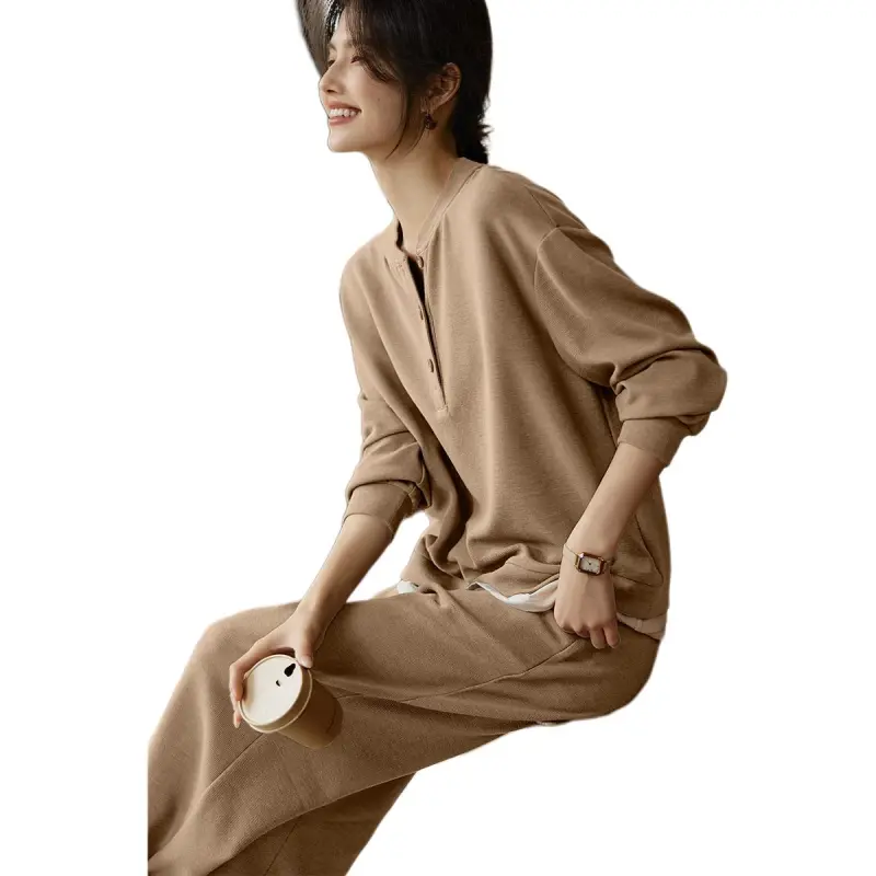 XWI Casual Suit Women's Beige Apricot-4