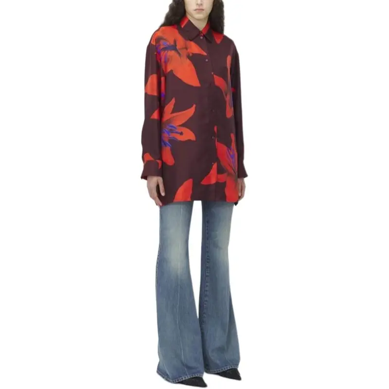 Alexander McQueen Floral Printed Buttoned Shirt-4
