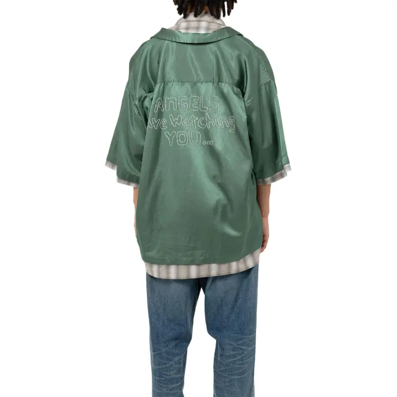 Maison Mihara Yasuhiro Layered Cotton blend Shirt-3