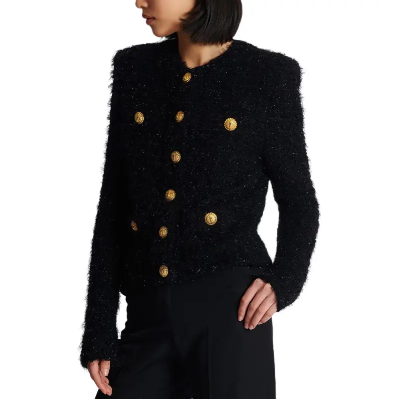 BALMAIN Button fastening Tweed Jacket-4