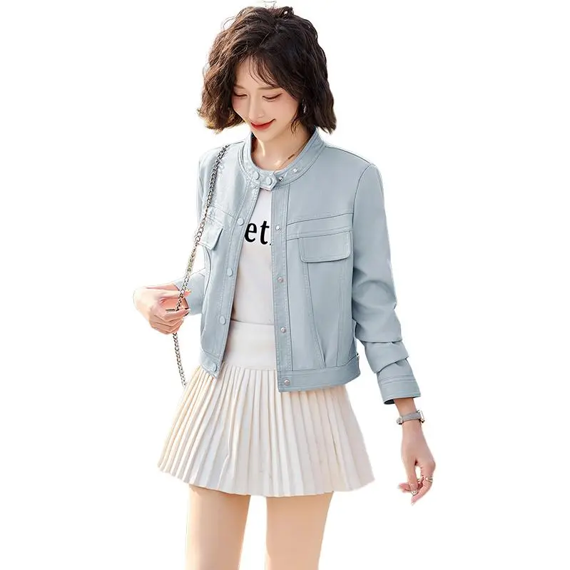 Yi Mengyuan Leather Jacket Women's-3