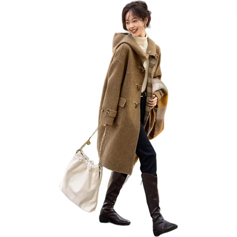 Mo Han Yi Mei Coat Women's Peachwood Camel-1