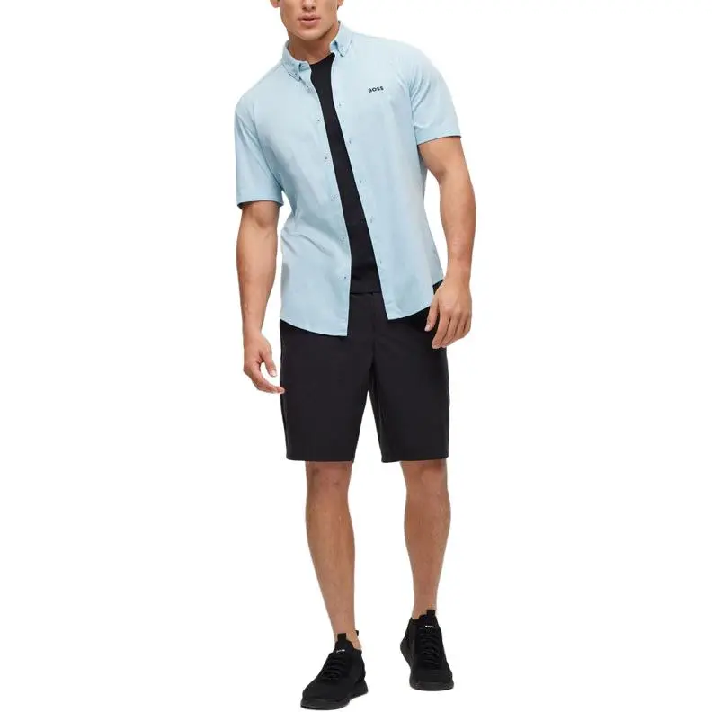 HUGO BOSS Short Sleeved Shirt Men's Light Blue-4