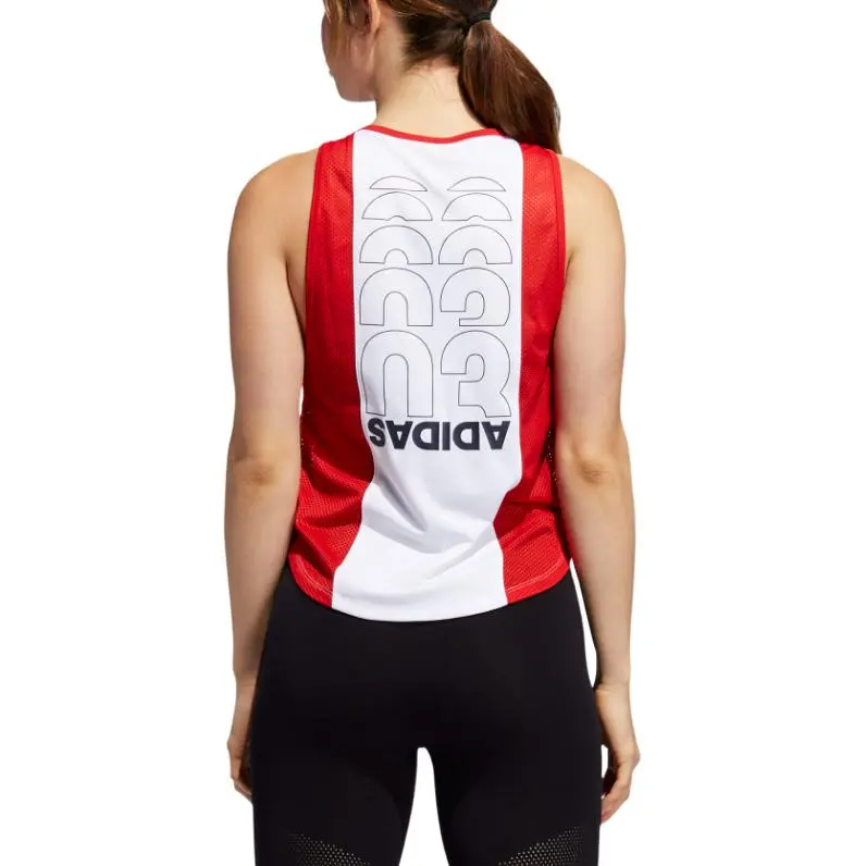 Adidas Moto Climacool Sport Vests Women's White/Scarlet-3
