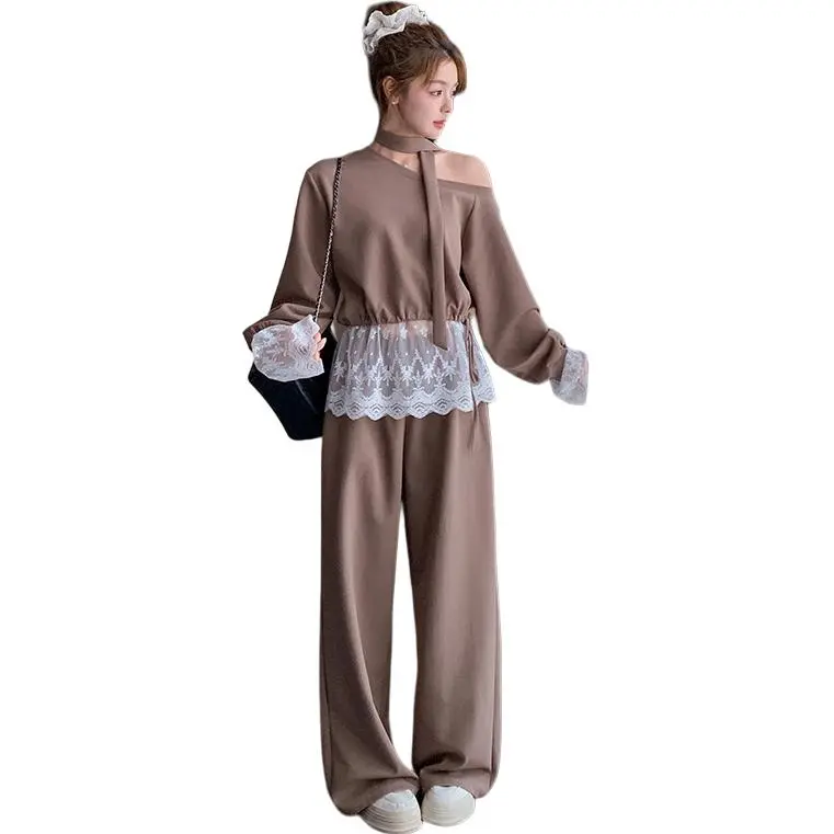 Fele.d Casual Suit Women's Brown-3