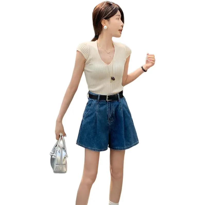 Kazakhstan Denim Shorts Women's-1