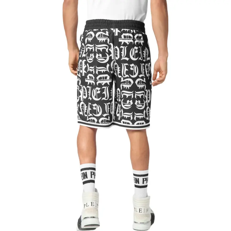 PHILIPP PLEIN Logo print Shorts-3